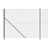 Wire Mesh Fence with Flange Anthracite 2.2x10 m 154295