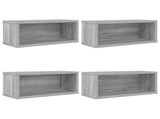 CD Storage Rack 4 pcs Grey Sonoma 40 x 17 x 17 cm 8012723