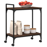 Kitchen Trolley Brown Oak 60.5x31x72.5 cm Engineered Wood 842370