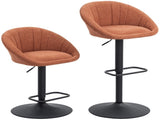 Set of Two Relaxed Tub Bar Stools - Orange T3398P423882