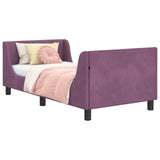Children's Bed Frame with Headboard Purple 80 x 160 cm Velvet 42010861