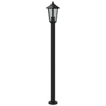 ZNTS Outdoor Floor Lamps 3pcs Black 120 cm Stainless Steel 4006388