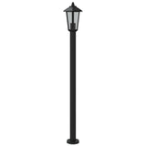 ZNTS Outdoor Floor Lamps 3pcs Black 120 cm Stainless Steel 4006388