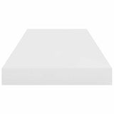 Floating Wall Shelves 4 pcs High Gloss White 60x23.5x3.8 cm MDF 323750