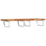 Basin Shelf Wall Mounted Steel and Solid Wood Acacia 3302862