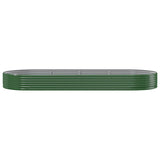 Garden Raised Bed Galvanised Steel 373x140x36 cm Green 319033