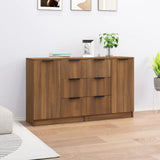 Sideboards 2 pcs Brown Oak 60x30x70 cm Engineered Wood 3115795