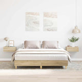 Bed Frame No Mattress Sonoma Oak 150x200 cm King Size Engineered Wood 3328710