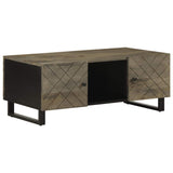 Coffee Table Black 100x54x40 cm Solid Wood Mango 4017696