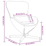 Egg Chair Blue 63 x 73 x 90 cm Velvet 42002755