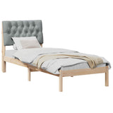 Bed Frame with Upholstered Headboard Brown 75 x 190 cm 878859