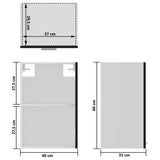Hanging Glass Cabinet Black Engineered wood, glass 40 x 31 x 60 cm 802506