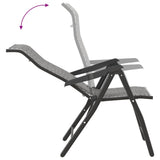 Folding Garden Chairs 2 pcs Grey Poly Rattan 4007140