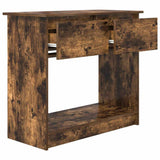 Console Table with Drawers Smoked Oak 85.5x38.5x74.5 cm 861395