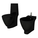Black Ceramic Toilet & Bidet Set 270567