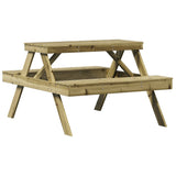 Picnic Table 105x134x75 cm Impregnated Wood Pine 832571