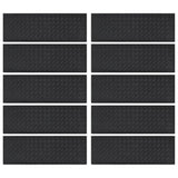 Stair Treads 10 pcs 25x75 cm Rubber 155643