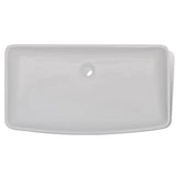 Bathroom Basin with Mixer Tap Ceramic Rectangular White 275493