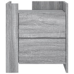 ZNTS Bedside Cabinet Grey Sonoma 45x50x50 cm Engineered Wood 848288