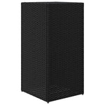 ZNTS Garden Planters 2 pcs Black 40x40x80 cm Poly Rattan 3210519