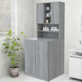 Washing Machine Cabinet Grey Sonoma 70.5x25.5x90 cm 815946