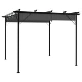 Pergola with Retractable Roof Anthracite 3x3 m Steel 180 g/m 312226