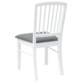 Dining Chairs 2 pcs White 50 x 52.5 x 91 cm Solid Rubber Wood 42020451