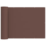 Balcony Privacy Screen 150 x 800 cm Fabric with PU Coated Brown 42036692
