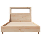 ZNTS Bed Frame without Mattress 100x200 cm Solid Wood Pine 3306426