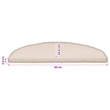 Self-adhesive Stair Mats 15 pcs Taupe 80 x 24.5 x 3.5 cm 42038641