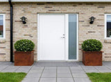Garden Planter with LED 2 pcs Rusty 40 x 40 x 40 cm 8008139