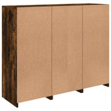 Sideboards with LED Lights 3 pcs Smoked Oak Engineered Wood 3209125