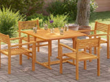 Table Top Natural Teak Solid Teak Wood 90x90 cm Durable 48991