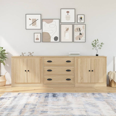 Sideboards 3 pcs Sonoma Oak Engineered Wood 3185218