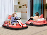 6V Electric Kids Bumper Car, 6V Spin Waltz Car, with Music, Horn, Lights - Pink T3398P348363