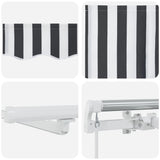 Manual Retractable Awning with LED Anthracite&White 450x300 cm 3215786