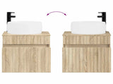 Bathroom Cabinet Set 3 pcs Sonoma Oak 49 x 44.5 x 66 cm 3405769