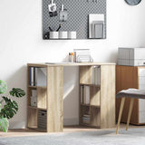 Desk with Shelf Sonoma Oak 90 x 50 x 75 cm Engineered Wood 869508