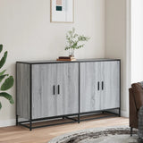 Sideboard Grey Sonoma 134x35x76 cm Engineered Wood 3300818