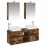 Bathroom Furniture Set 5 pcs Smoked Oak 3406755