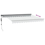 Automatic Retractable Awning Anthracite and White 350x250 cm 3310228