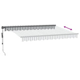 Automatic Retractable Awning Anthracite and White 350x250 cm 3310228