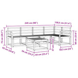 Outdoor Sofa Set 6 pcs Natural Solid Acacia Wood 3366427