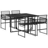 Garden Dining Set Black 3295033