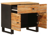 Bed cabinet with Drawer Brown 50 x 33 x 60 cm Solid Mango Wood 4018307