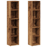 CD Cabinets 2 pcs Old Wood 21x16x93.5 cm Engineered Wood 855838