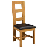Dining Set 5 pcs Black Solid Oak Wood 3430249
