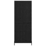 Highboard 2 pcs Black Oak Engineered Wood 3416060