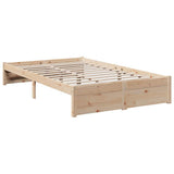 Bookcase Bed without Mattress 120x200 cm Solid Wood Pine 3324354