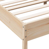 Bed Frame without Mattress 150x200 cm King Size Solid Wood Pine 842694